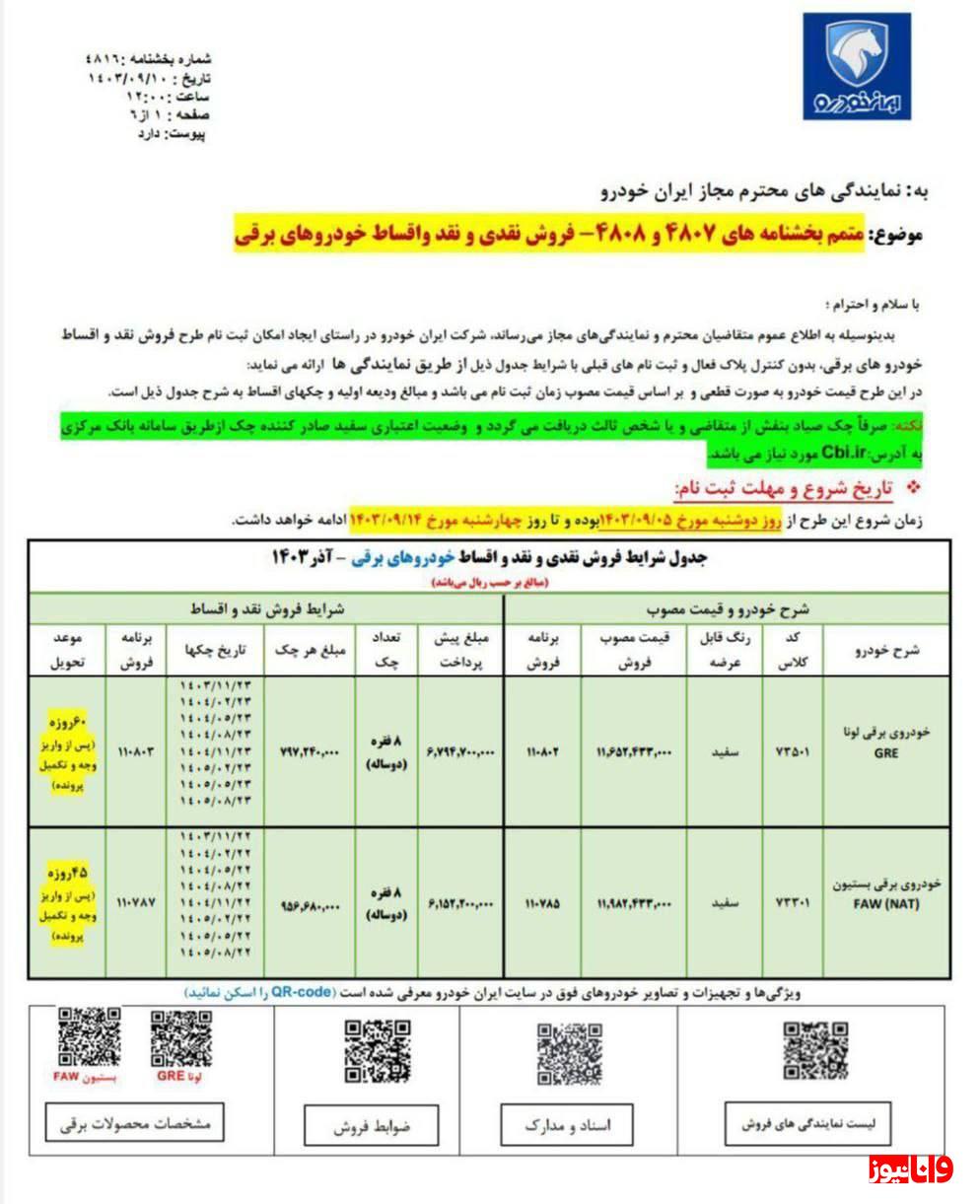ثبت نام اقساطی ایران خودرو آذر ۱۴۰۳  + تحویل ۴۵ روزه