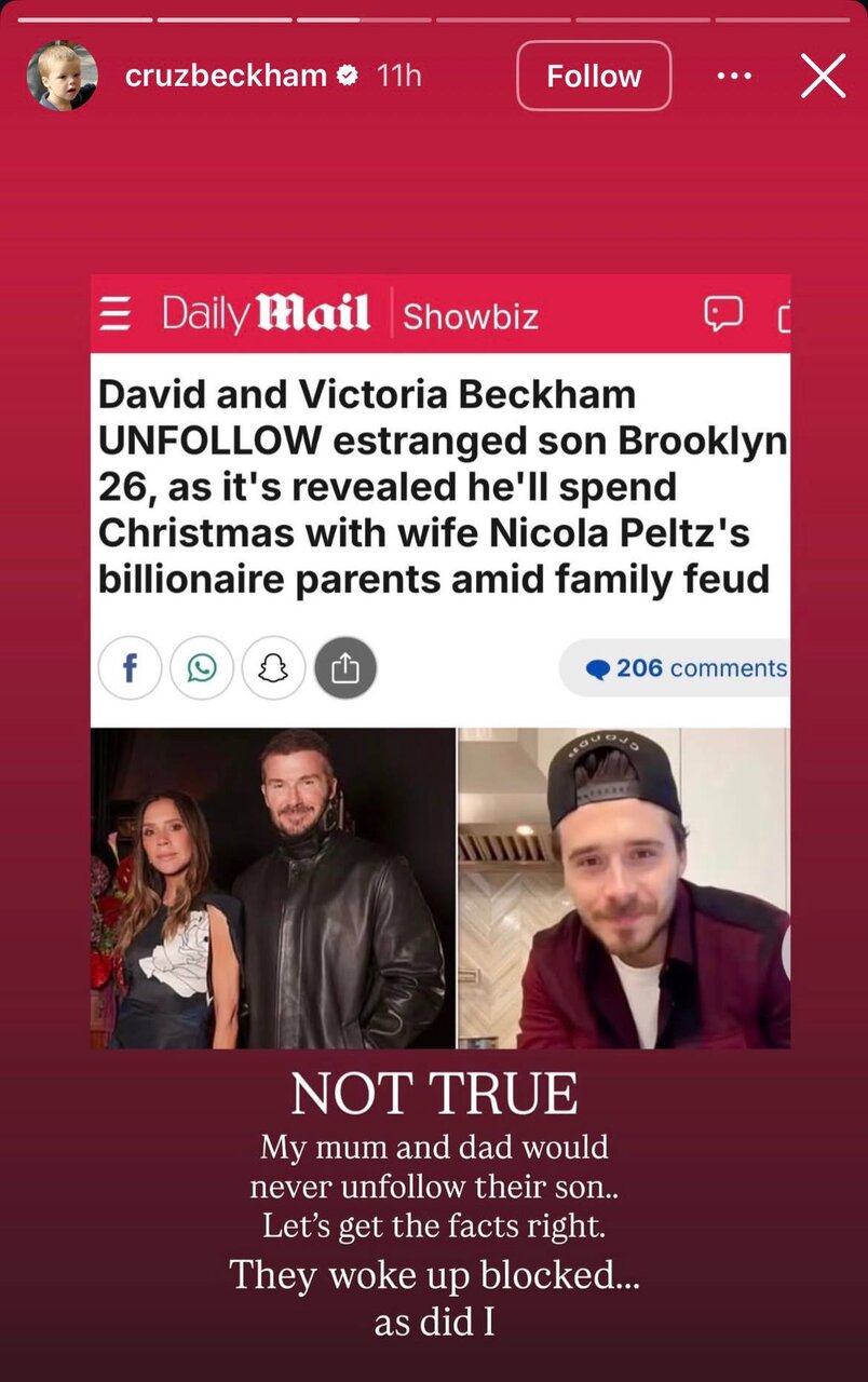 عکس | جنگ بزرگ در خانواده بکام؛ اختلافات علنی شد!