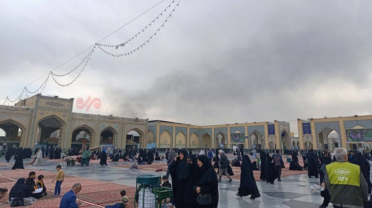 تصویری از دود غلیظ در اطراف حرم امام رضا(ع)