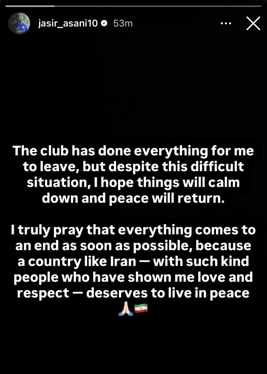 عکس | یاسر آسانی: مردم ایران لایق زندگی در صلح هستند