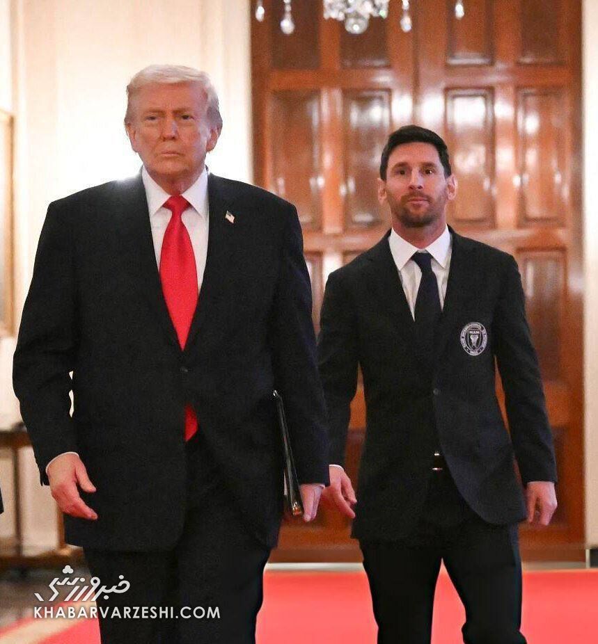 دیدار لیونل مسی و اینترمیامی در کاخ سفید با دونالد ترامپ