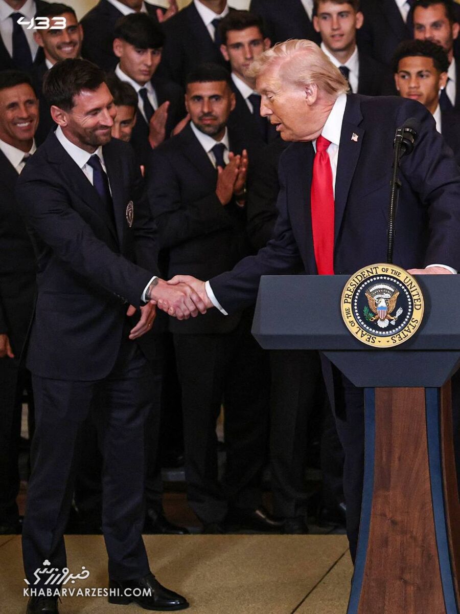 دیدار لیونل مسی و اینترمیامی در کاخ سفید با دونالد ترامپ