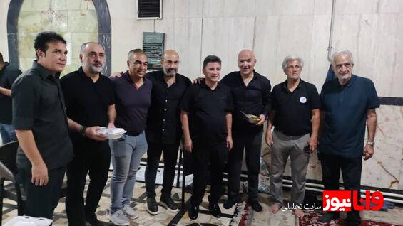 بزرگان استقلال و پرسپولیس در مراسم عزاداری +عکس