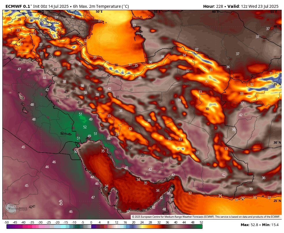 هشدار جدی: گرمای جهنمی در راه است/ مرداد ۱۴۰۴ سوزان آغاز می‌شود +نقشه