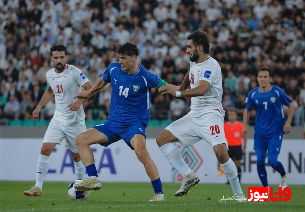 شکست تیم ملی در دقایق پایانی دیدار ایران و ازبکستان تیم قلعه نویی برنامه نداشت