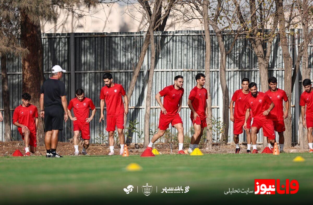 تیم فوتبال پرسپولیس تمرین و ریکاوری پس از تساوی مقابل چادرملو اردکان