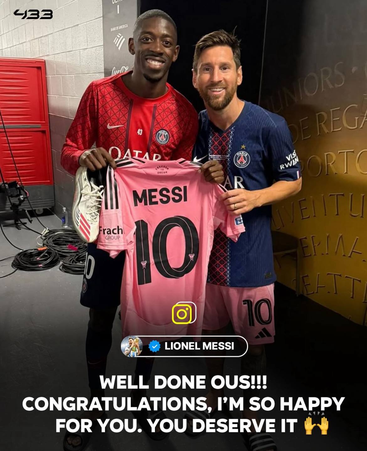 پیام تبریک لیونل مسی به صاحب جدید توپ طلا! پیام تبریک لیونل مسی به صاحب جدید توپ طلا!