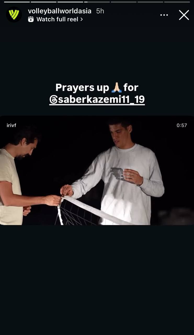 واکنش فدراسیون جهانی والیبال به حادثه تلخ برای صابر کاظمی