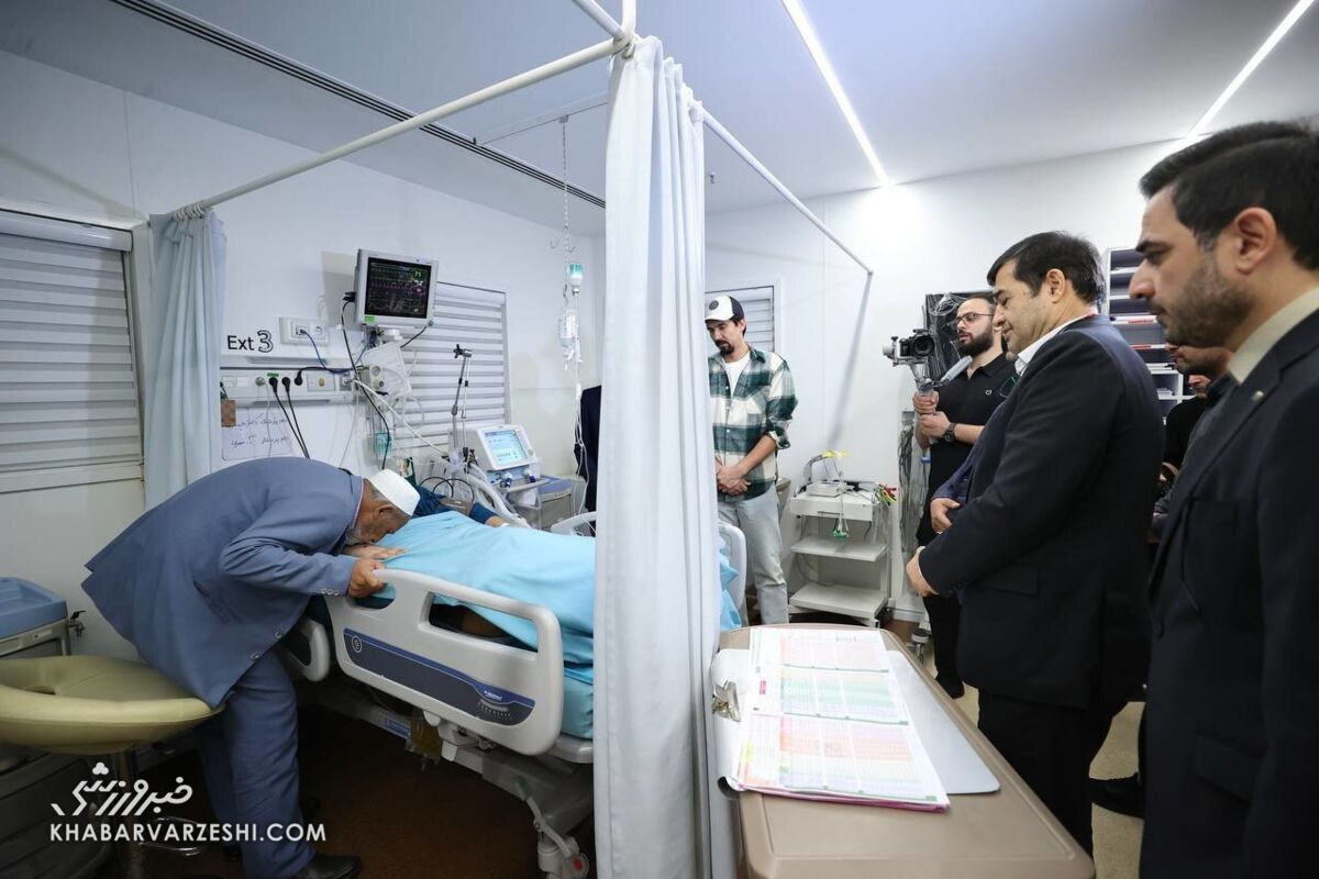 پدر صابر کاظمی در بیمارستان