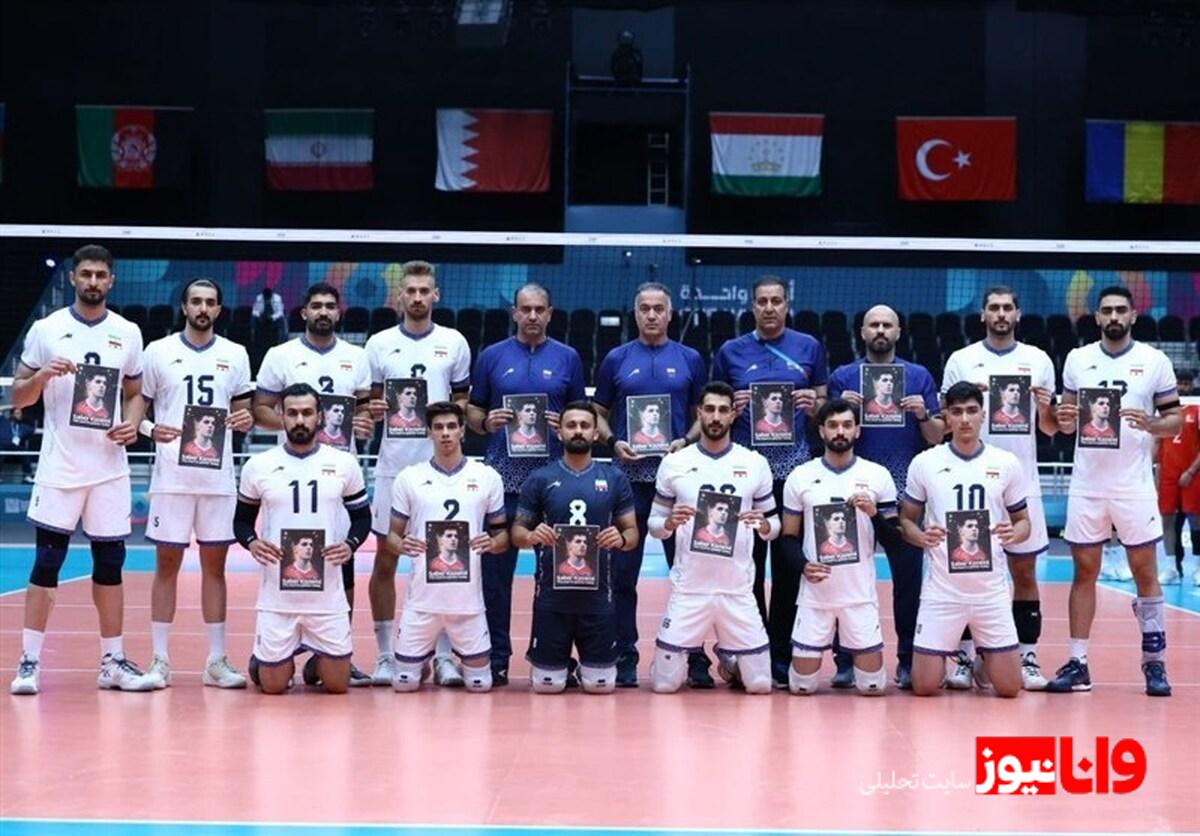 بازی‌های کشورهای اسلامی| ادای احترام ملی‌پوشان والیبال به صابر کاظمی