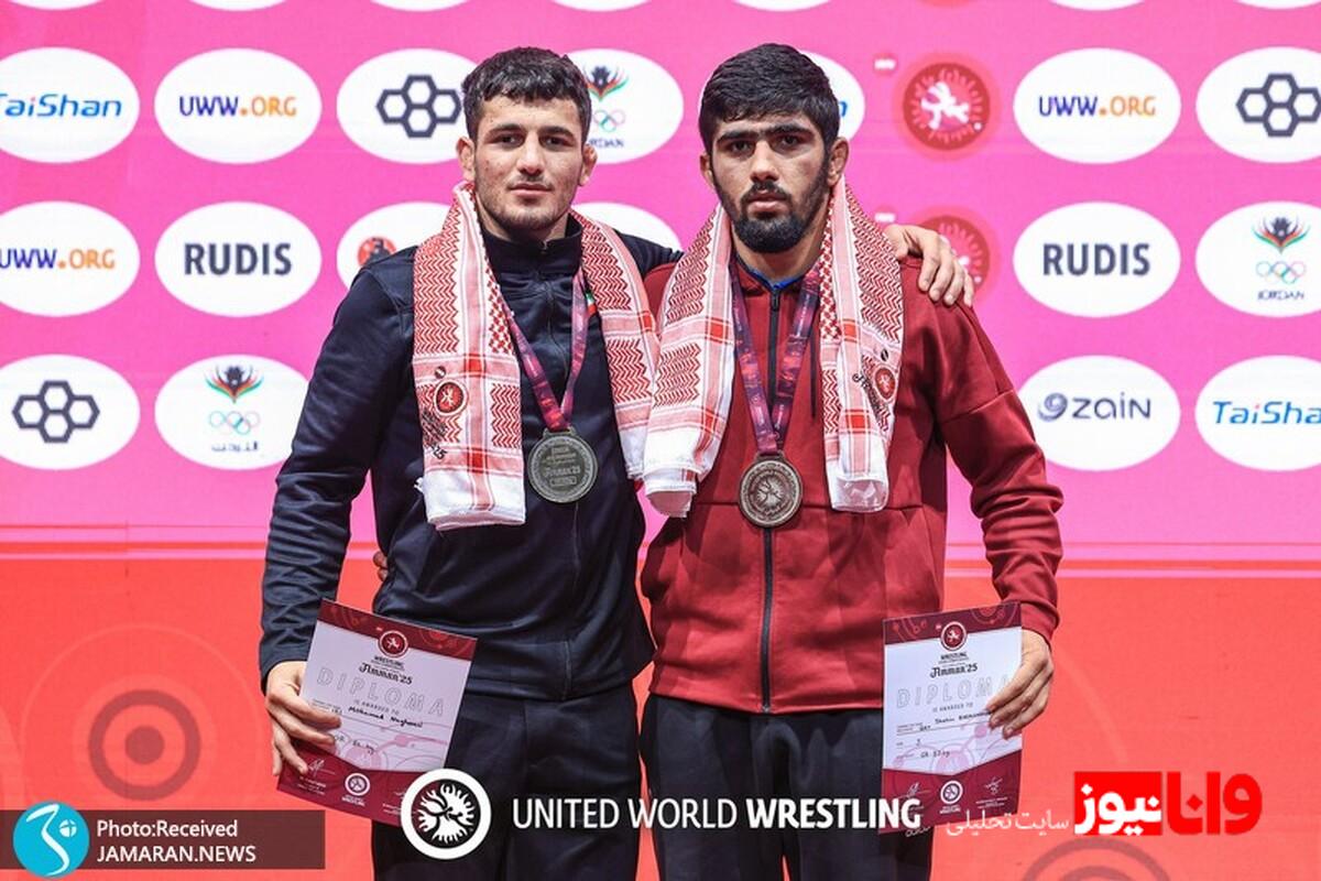 نقش سرمربی ایرانی در موفقیت کشتی فرنگی قطر در ریاض +عکس