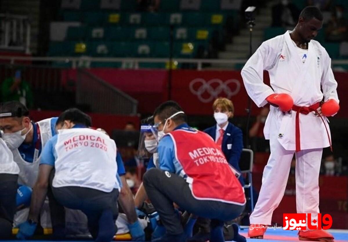 تغییر مسیر حریف گنج‌زاده در فینال المپیک توکیو + عکس