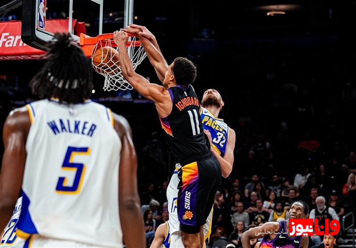لیگ NBA| شکست سنگین پیسرز در فینیکس رکورد تاریخی جانسون در NBA