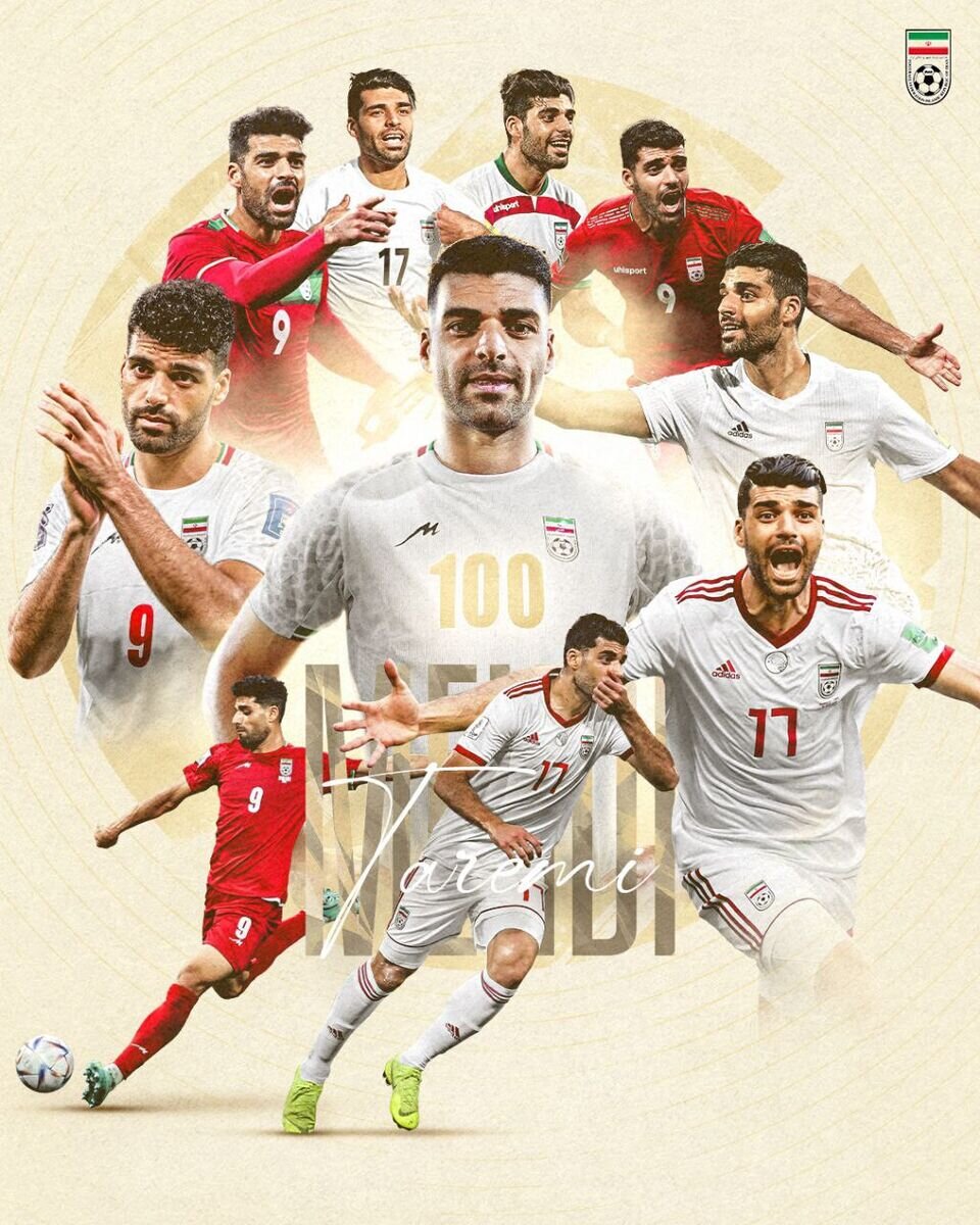 عکس| قاب ویژه تیمملی برای مهدی که به 100 رسید