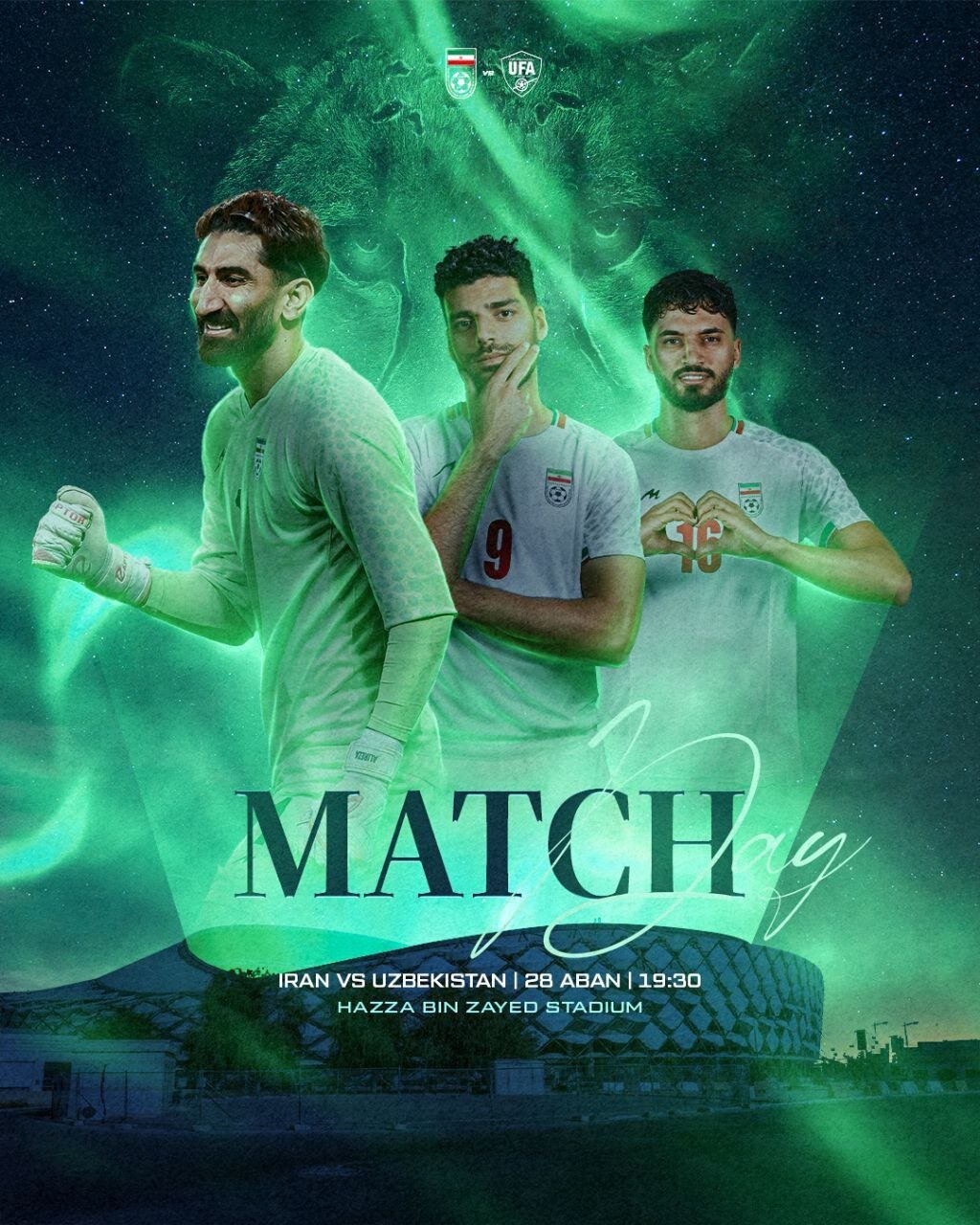 پوستر روز بازی جدال ایران و ازبکستان