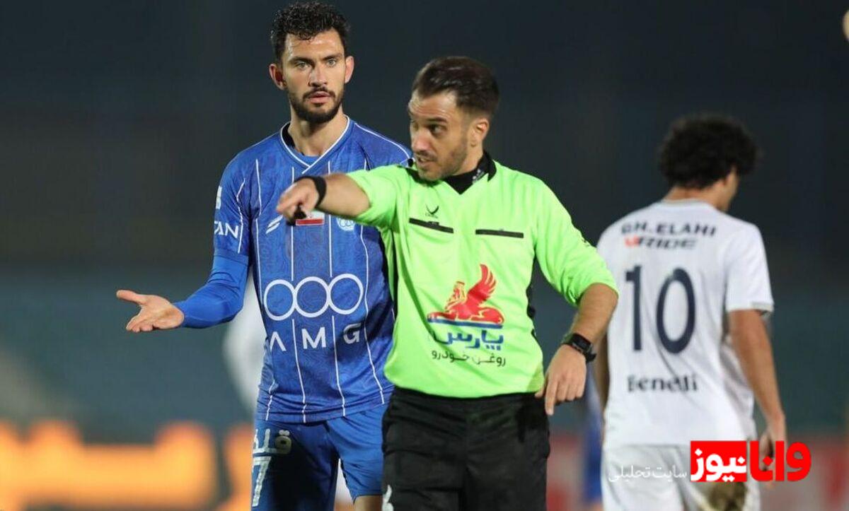 انتقاد محمد نوری از داوری بازی استقلال و ملوان: پنالتی‌های واضح نادیده گرفته شد