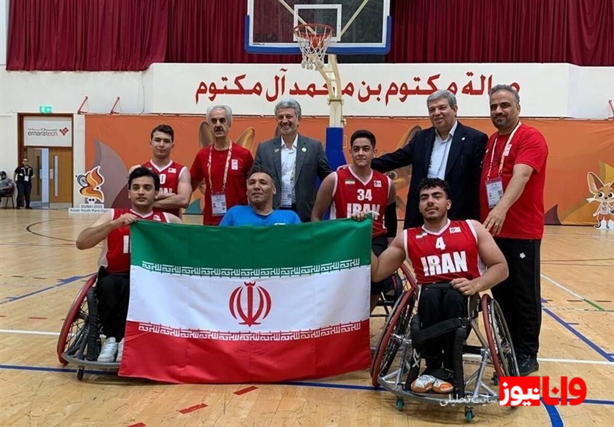 بازی‌های پاراآسیایی جوانان| مدال‌های طلا و نقره برای بسکتبال با ویلچر سه نفره ایران