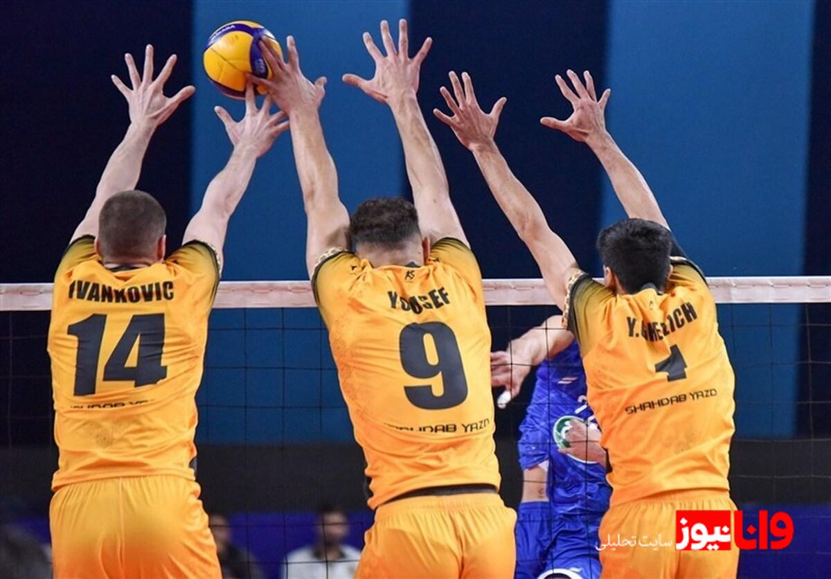 لیگ برتر والیبال| تدام صدرنشینی شهداب  پیروزی پیکان در نور