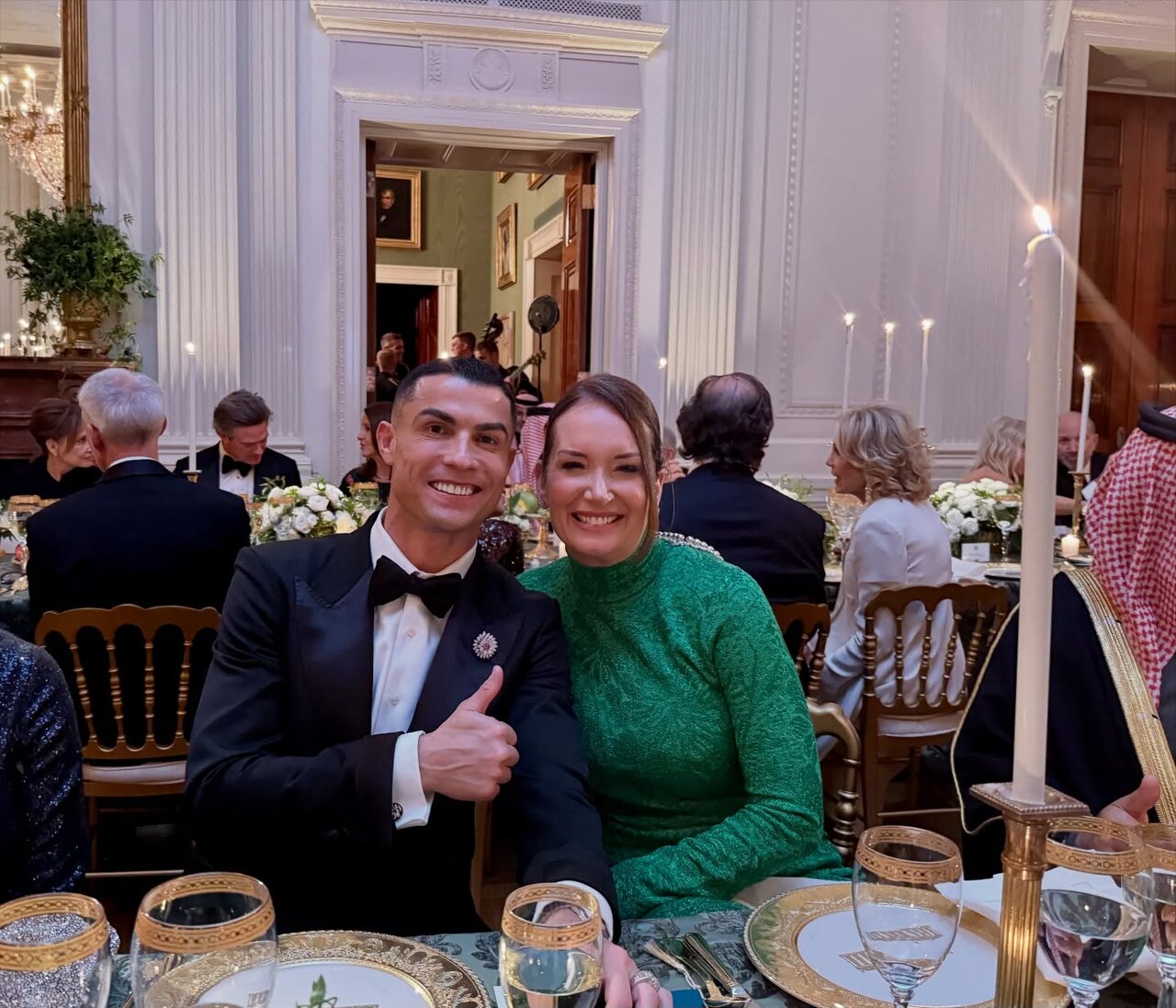 عکس | ادعای عجیب وزیر ترامپ؛ رونالدو را در کاخ سفید نشناختم!