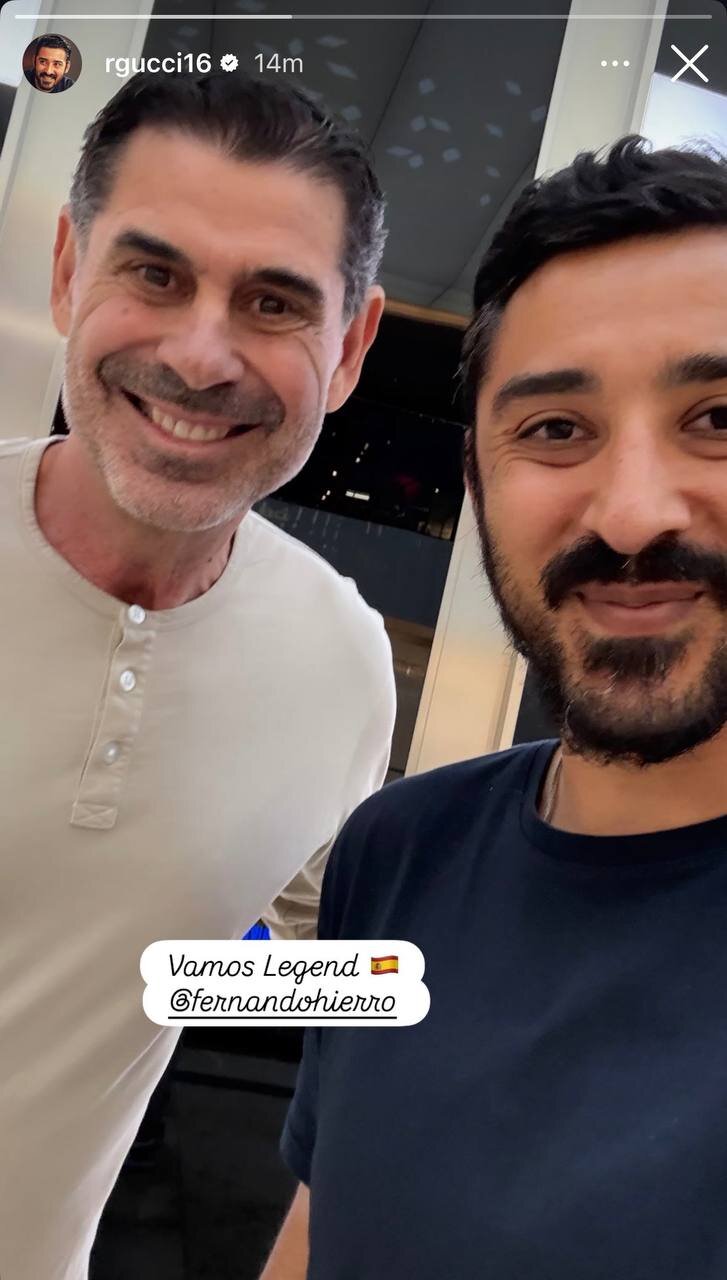 عکس | سلفی رضا گوچی با اسطوره رئال مادرید