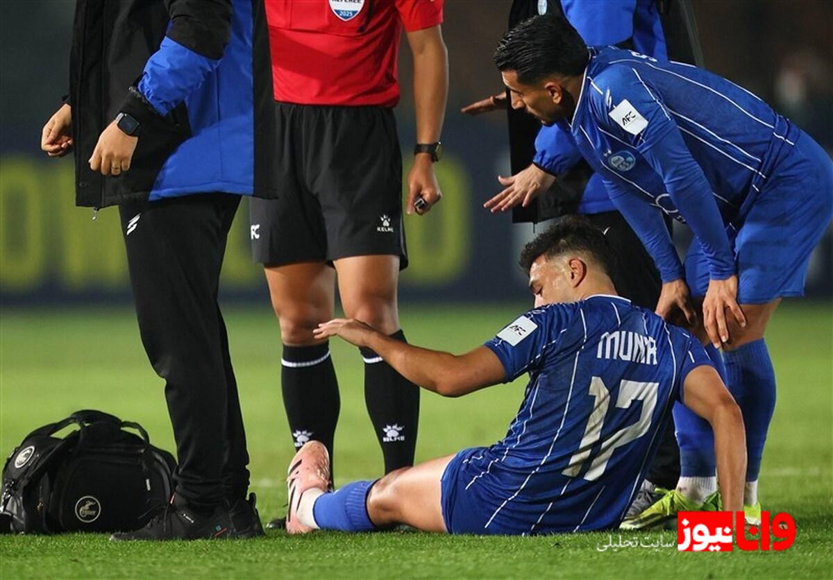 خروج هافبک مراکشی استقلال با آمبولانس، زنگ خطر برای تیم
