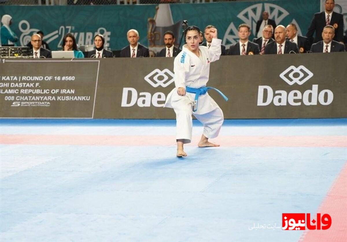 کاراته قهرمانی جهان|پایان کار تنها نماینده کاتای ایران با شکست مقابل حریف یونانی