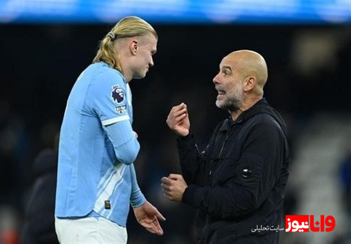 توضیح گواردیولا درباره دلیل عصبانیت هالند پس از پیروزی برابر لیدز