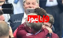 رونالدو پس از قهرمانی در آغوش فرگوسن+عکس