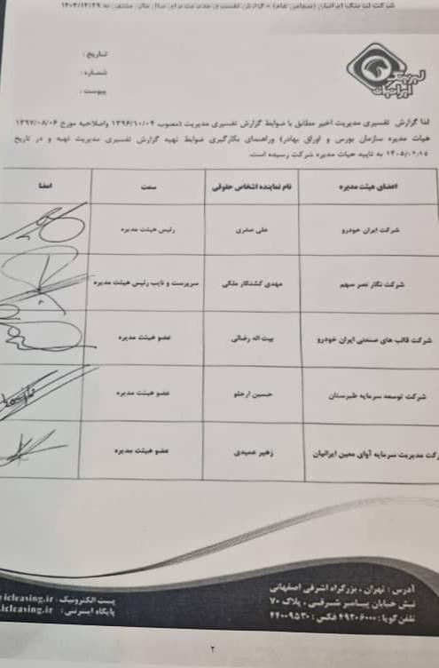 ابهام در وضعیت مدیریتی و گزارش‌های کدال لیزینگ ایران‌خودرو؛ پرسش‌هایی که نیازمند شفاف‌سازی است