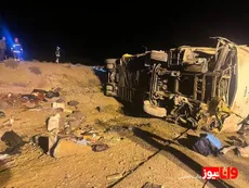 جزئیات حادثه واژگونی اتوبوس در محور اصفهان ـ نطنز + تصاویر