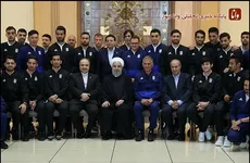 گزارش تصویری/ دیدار رئیس جمهور با کادرفنی و بازیکنان تیم ملی فوتبال